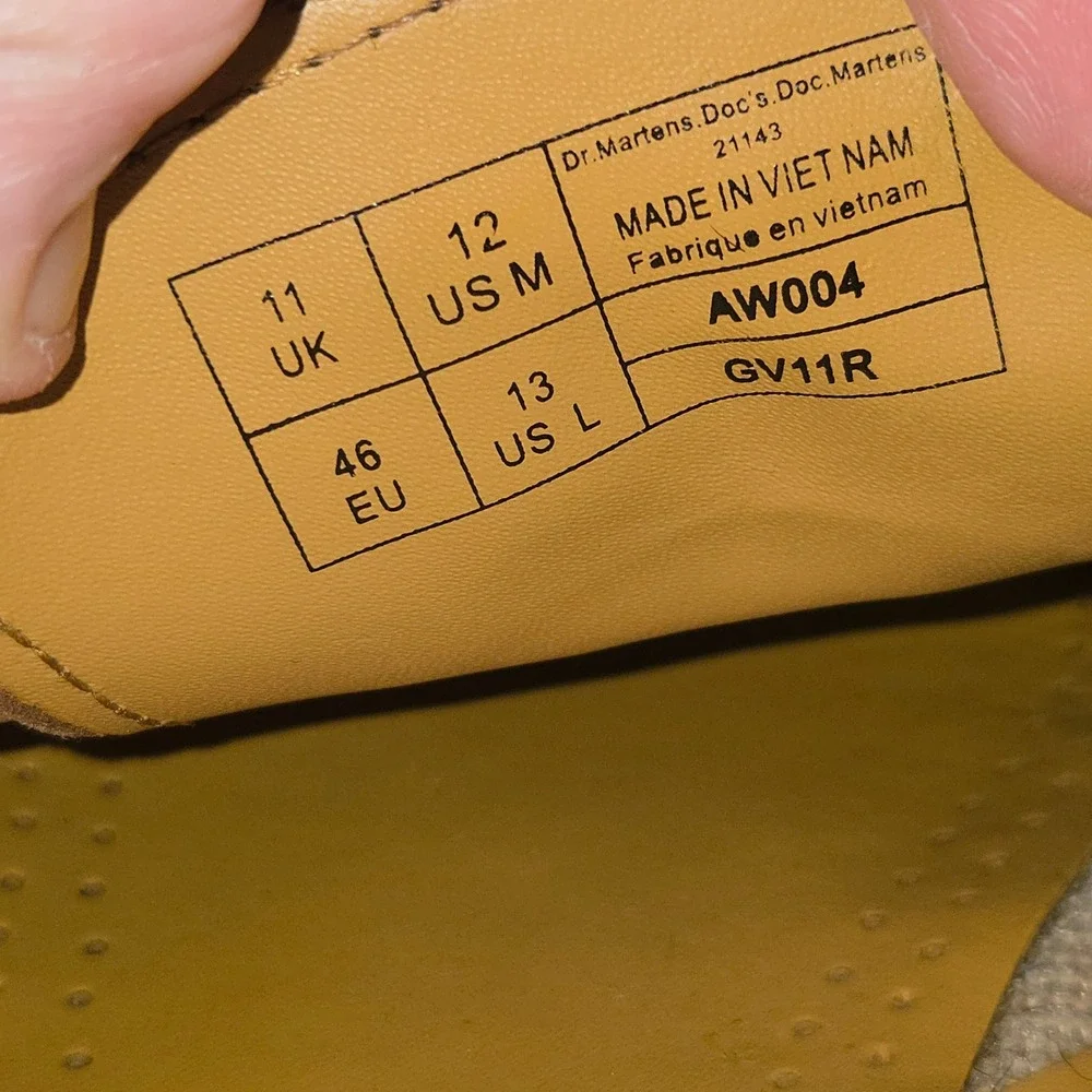 Dr. Martens 1461 Oxford Men 12/Women 13 Brown Leather 3-Eye Lace Up AW004‎ GV11R